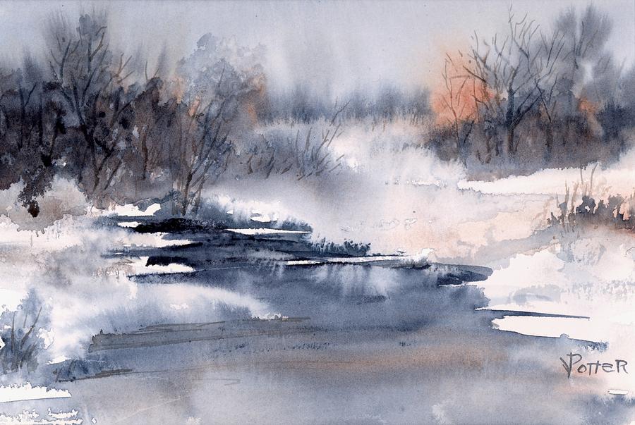 Winter Idyll Painting by Virginia Potter