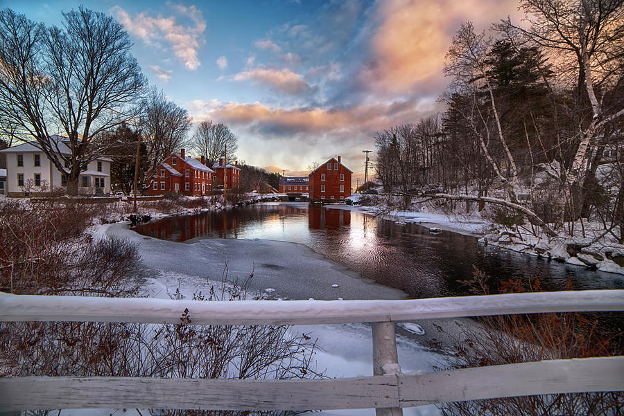 Winter in a New England Town - Harrisville, NH Photograph by Joann Vitali