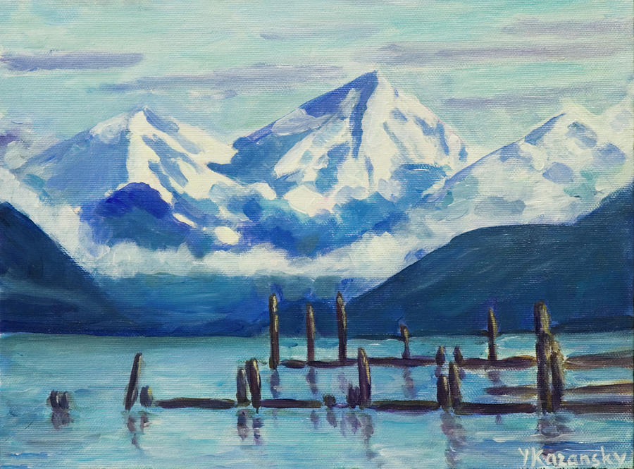 Winter in Alaska Painting by Yulia Kazansky Winter in Alaska Painting by Yulia Kazansky