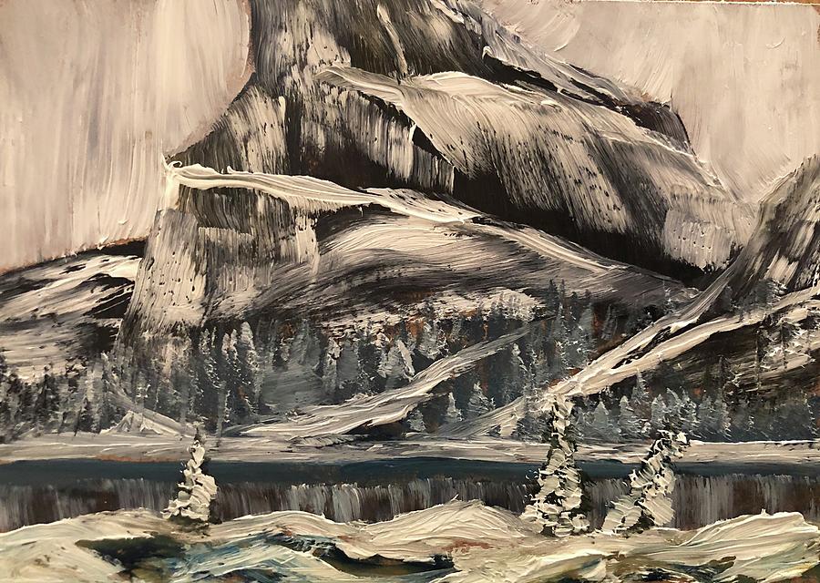 Winter in Banff Painting by Desmond Raymond