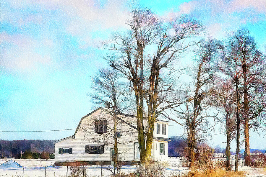 Winter in Ontario Digital Painting Mixed Media by Tatiana Travelways