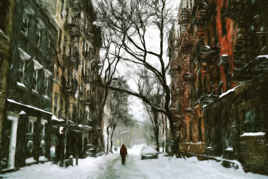 Architecture Digital Art - Winter in the City by Susan Maxwell Schmidt
