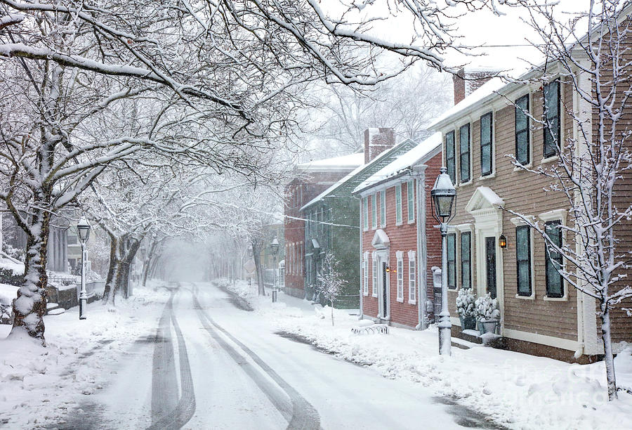 Winter in the College Hill neighborhood of Providence, Rhode Island