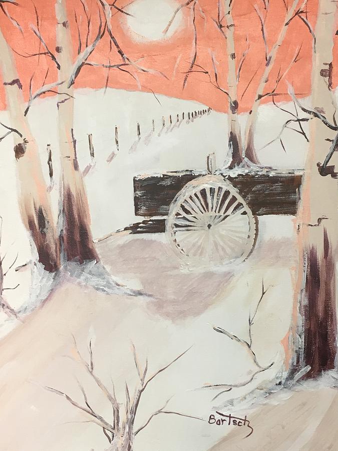 Winter in the Country  Painting by David Bartsch
