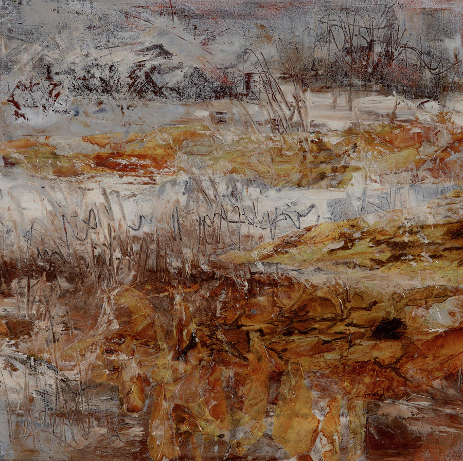 Winter in the Field Mixed Media by Chris Burton