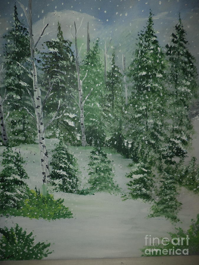 Winter In The Pines Painting # 59 Painting by Donald Northup