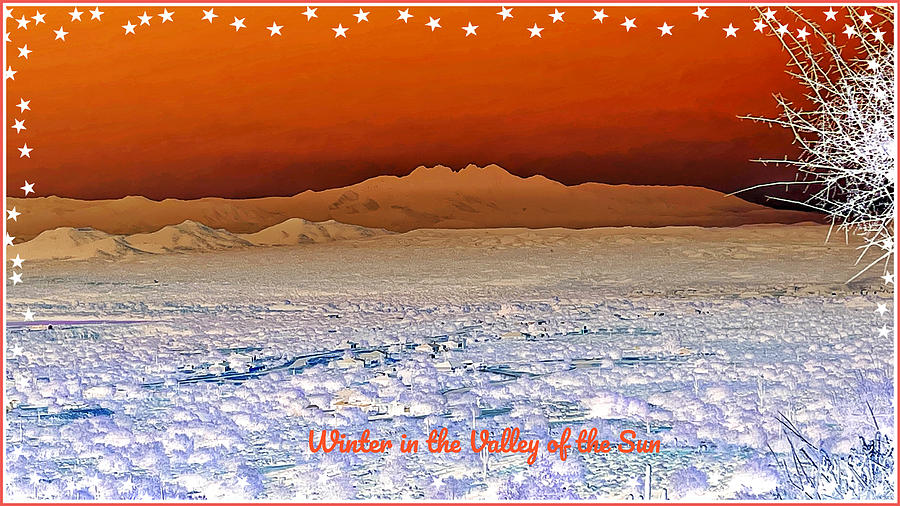 Winter in The Valley of the Sun - Abstract Photograph by Barbara Zahno