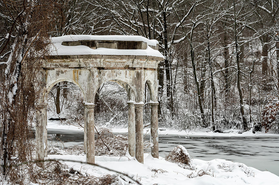 Winter in Tibbetts Brook Park Photograph by Kevin Suttlehan