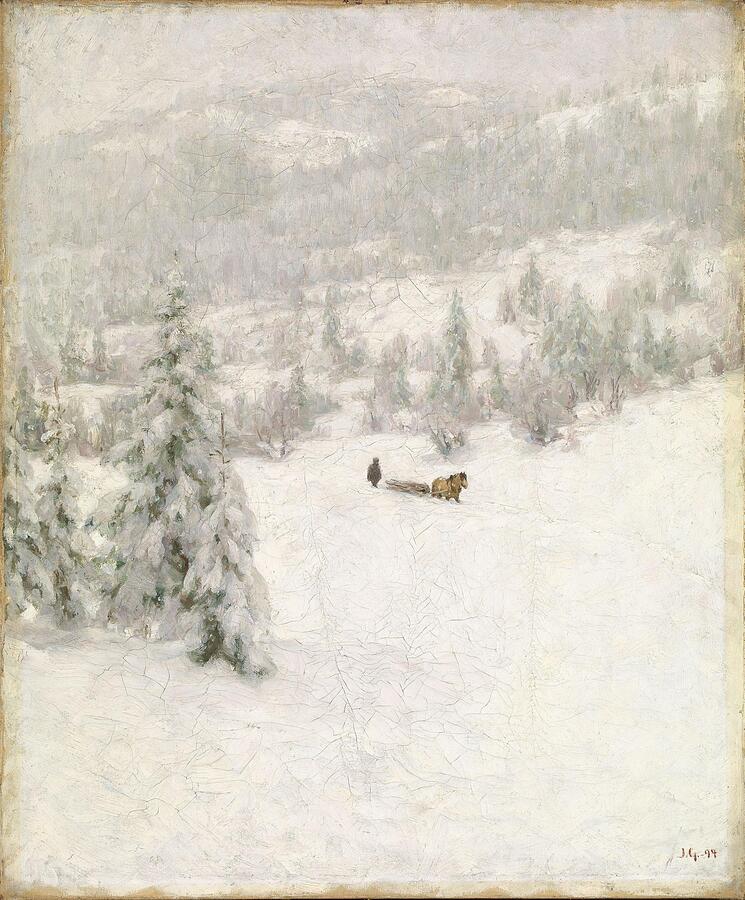 Tree Painting - Winter  by Jacob Gloersen Norwegian