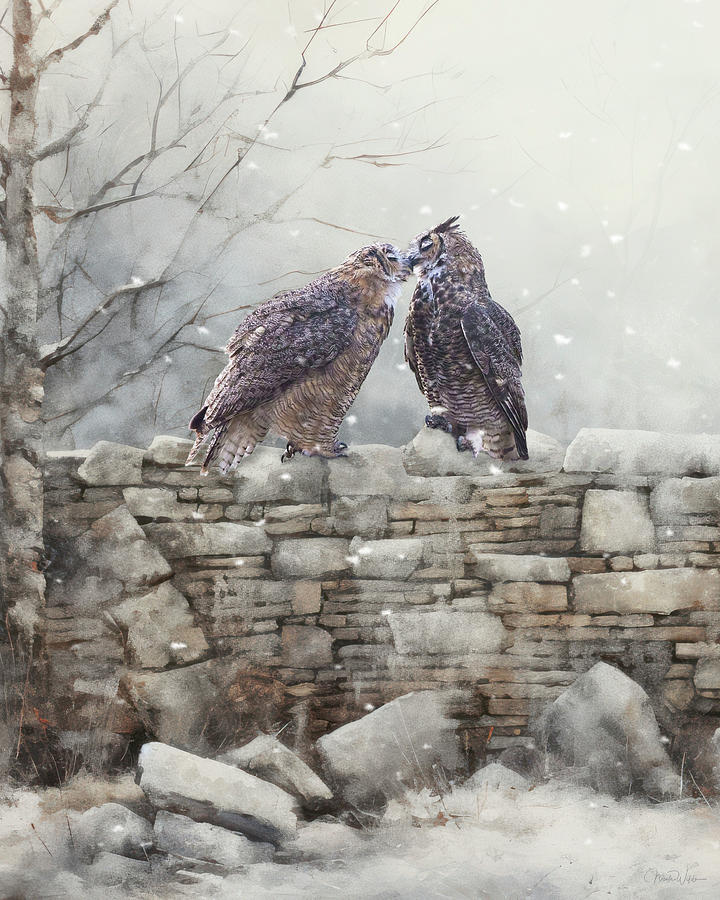 Winter Kiss Digital Art by Nicole Wilde