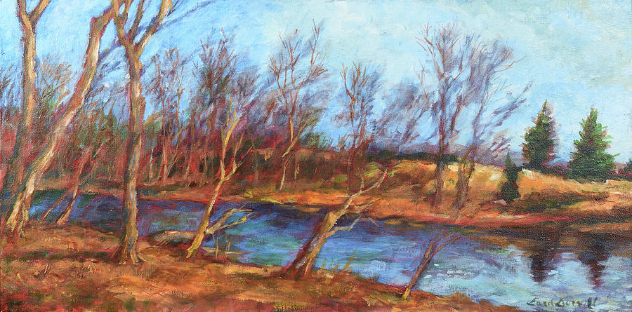 Winter Lake #3 Painting by David Dorrell