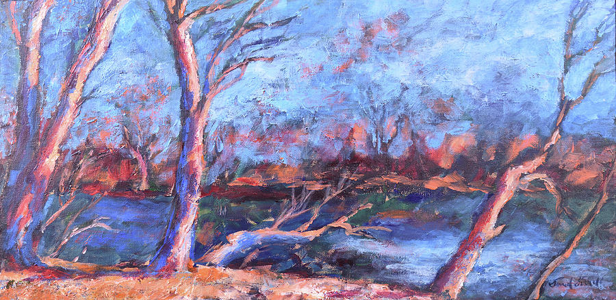 Winter Lake #4 Painting by David Dorrell