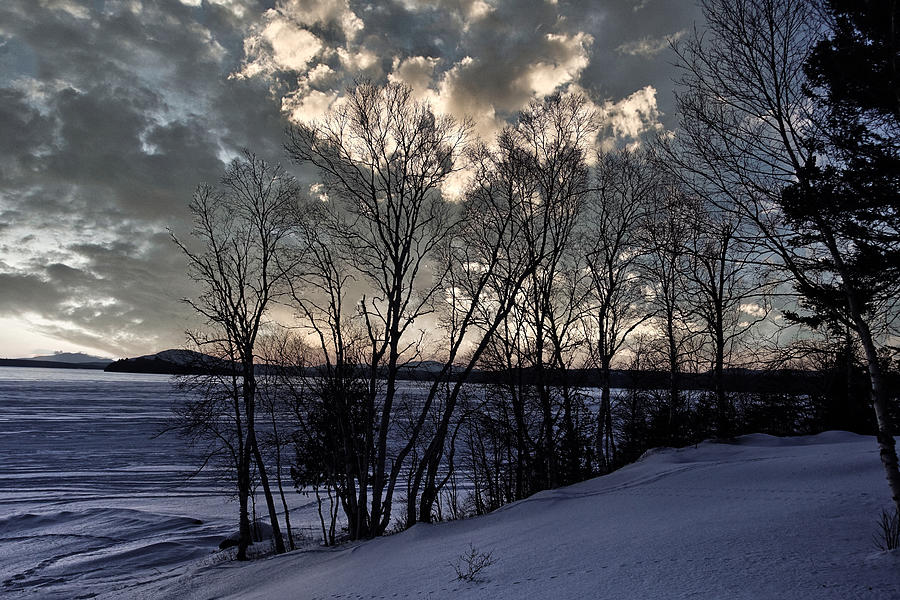 Winter Lake Clouds View West Photograph by Russ Considine