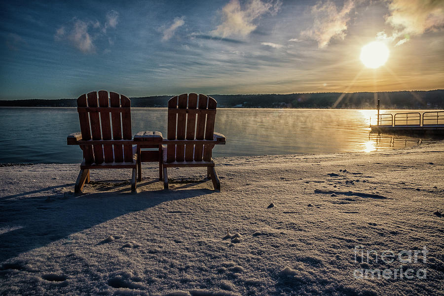 Winter Lake View Photograph by Joann Long
