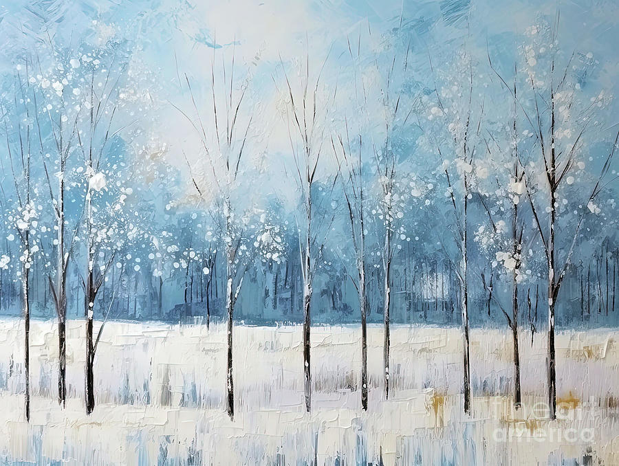 Winter Landscape # 3  Digital Art by Elaine Manley