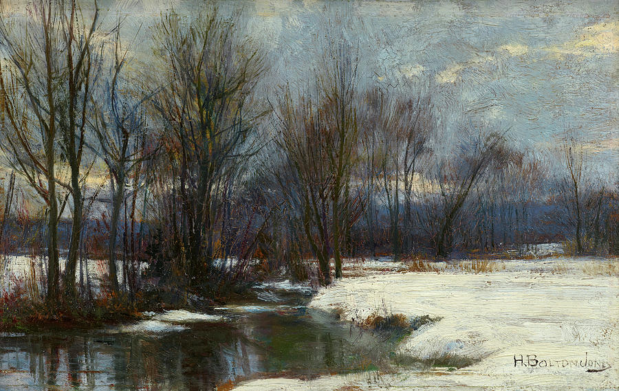 Winter Landscape, 19th Century Painting By Hugh Bolton Jones - Fine Art 