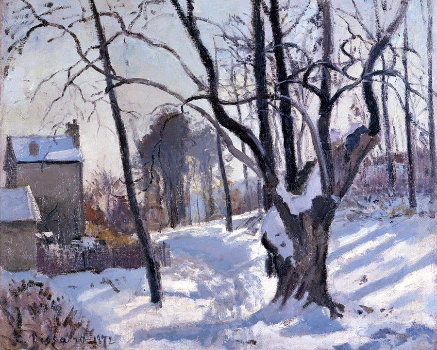 Camille Pissarro Painting - Winter Landscape in Loiveciennes by Camille Pissarro