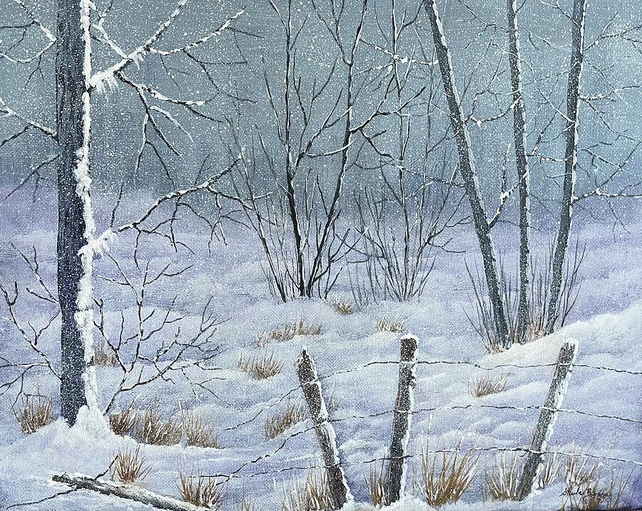 Winter Landscape Painting by Sheila Banga