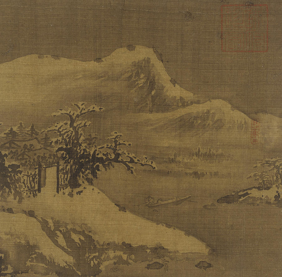 Winter Drawing - Winter landscape by Unknown