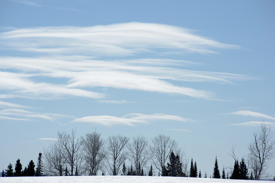 Winter Landscape with clouds Photograph by Jan Luit