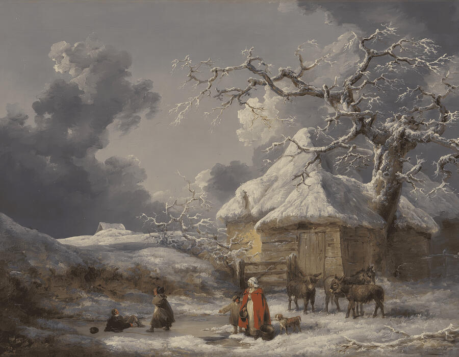 Winter Landscape with Figures - George Morland Digital Art by Samuel HUYNH Winter Landscape with Figures - George Morland Digital Art by Samuel HUYNH