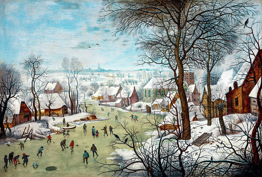 Winter Landscape with a Bird Trap (1565) by Pieter Bruegel – Artchive