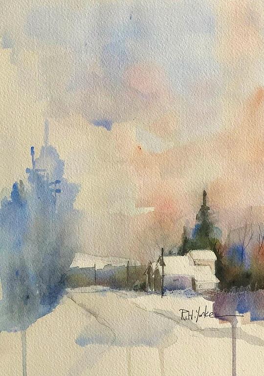 Winter Lane  Painting by Robert Yonke