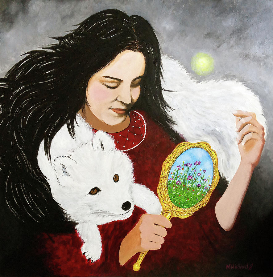Winter Maiden Painting by Marilyn Borne