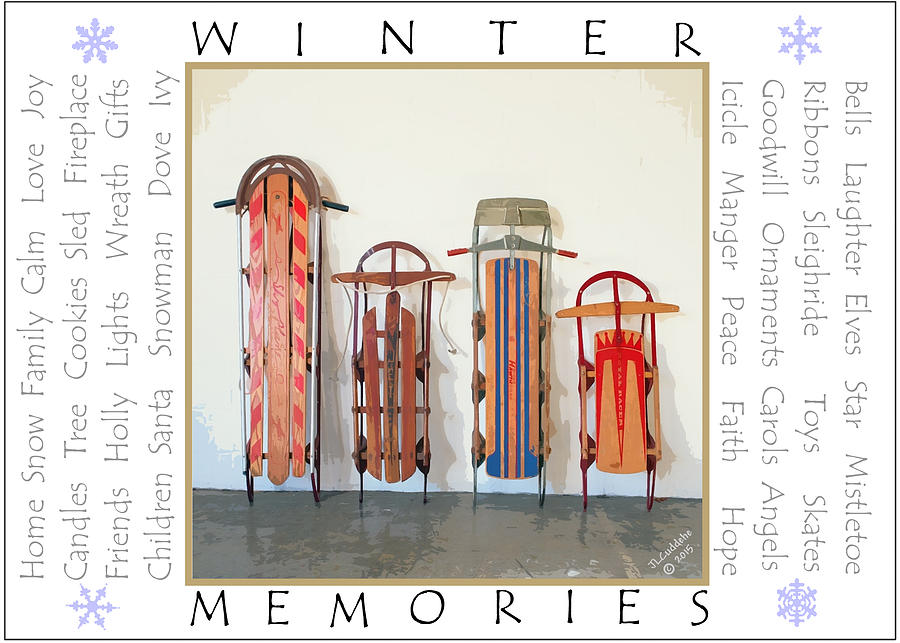 Winter Memories Mixed Media by Judy Link Cuddehe
