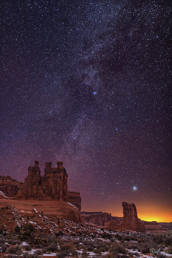 Winter Milky Way at Arches National Park Photograph by Dan Norris
