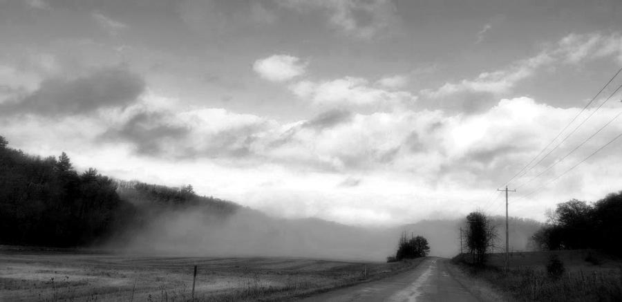 Winter Mist Along A Country Road Photograph by Kay Novy
