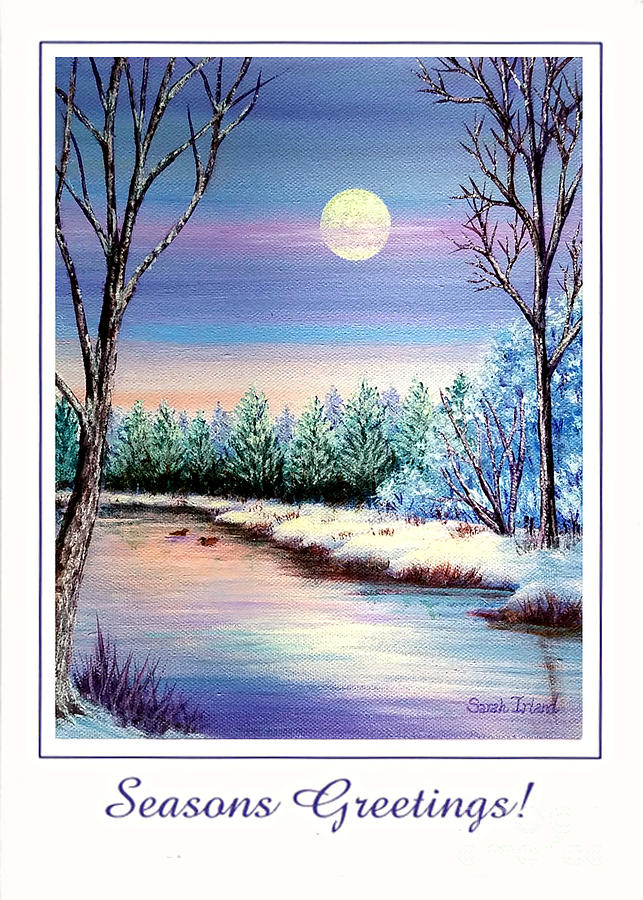 Winter Moon - Seasons Greetings by Sarah Irland Winter Moon - Seasons Greetings by Sarah Irland
