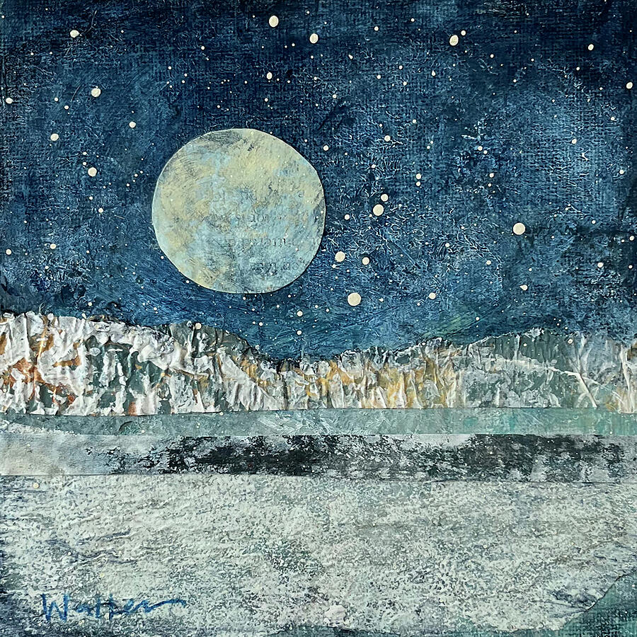 Winter Moon Painting by Shelli Walters