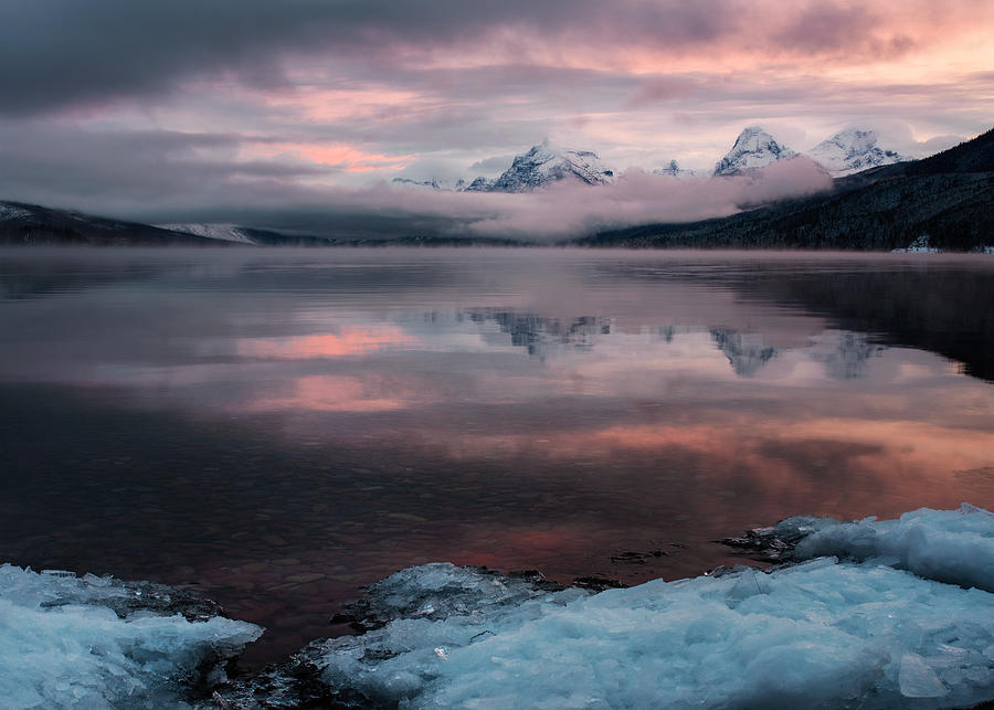 Winter Morning at Lake McDonald Photograph by Matt Hammerstein
