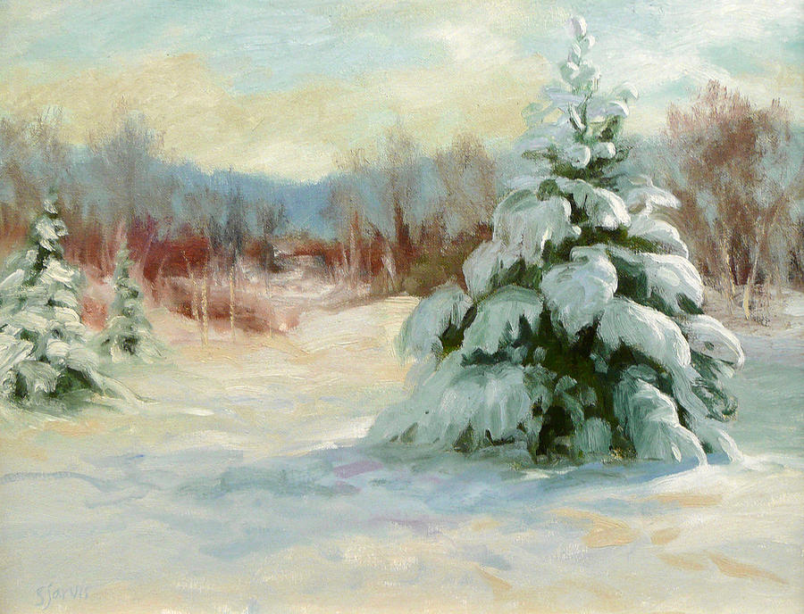 Landscape Painting - Winter Morning by Susan N Jarvis