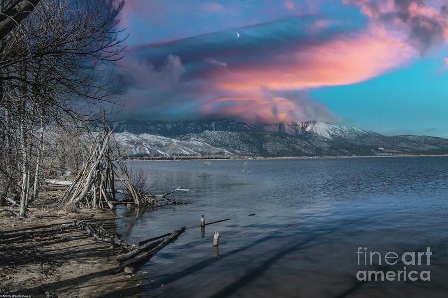 Winter Photograph - Winter Morning Washoe Lake by Mitch Shindelbower