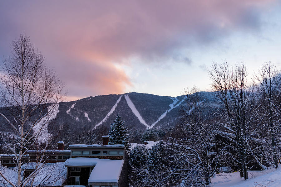 Winter Mountain Sunset Photograph by Chad Dikun