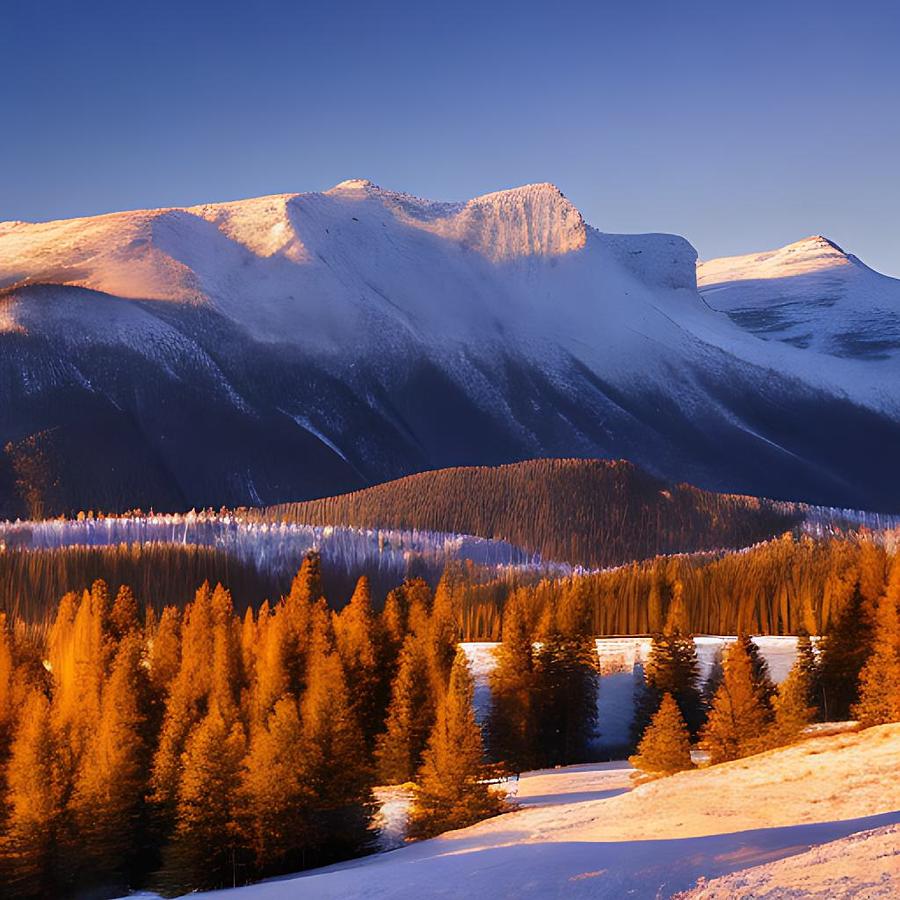 Winter Mountain View 4 Digital Art by James Inlow