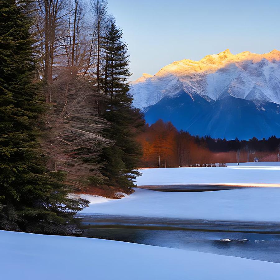 Winter Mountain View 6 Digital Art by James Inlow