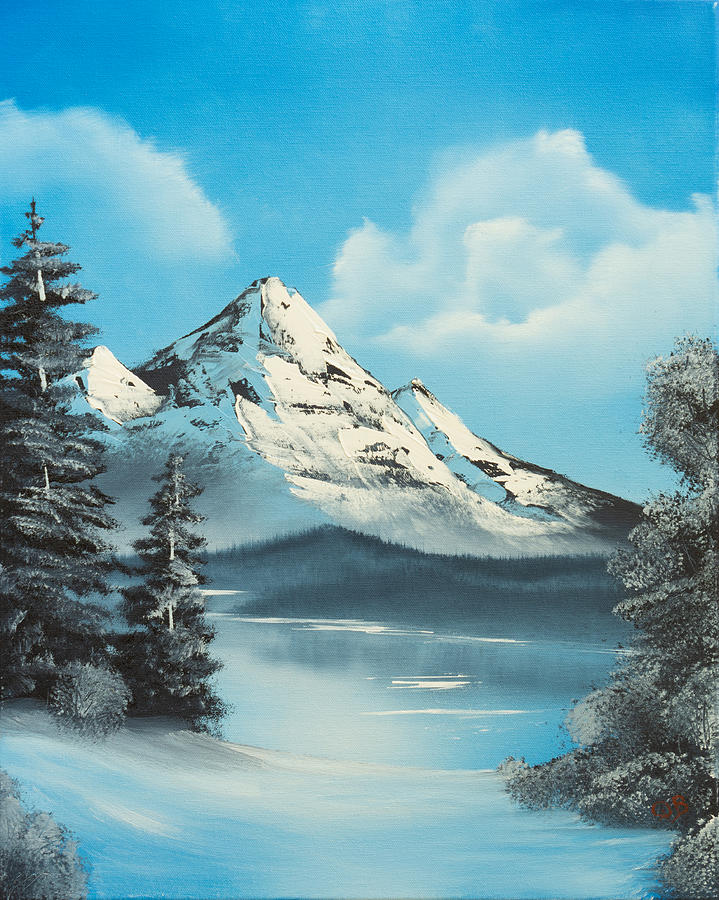 Winter Mountains Painting by Quintin Burlingame