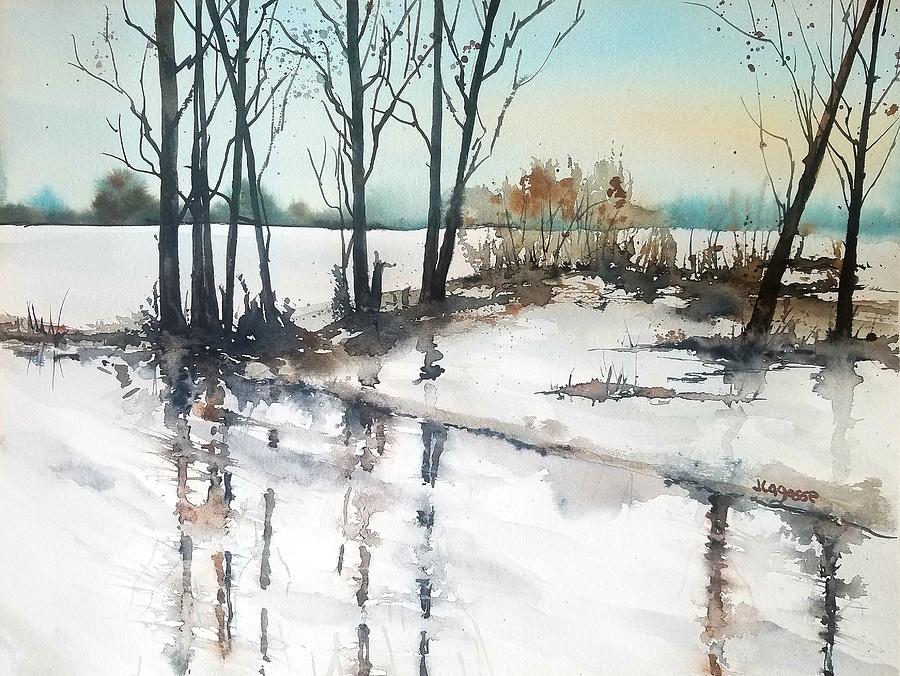 Winter Nature Painting by James Lagasse - Fine Art America