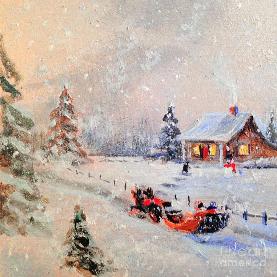 Winter nostalgia Painting by Louise Lavallee - Fine Art America