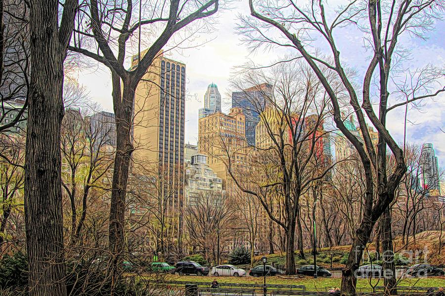 Winter NYC View from Central Park  Photograph by Chuck Kuhn