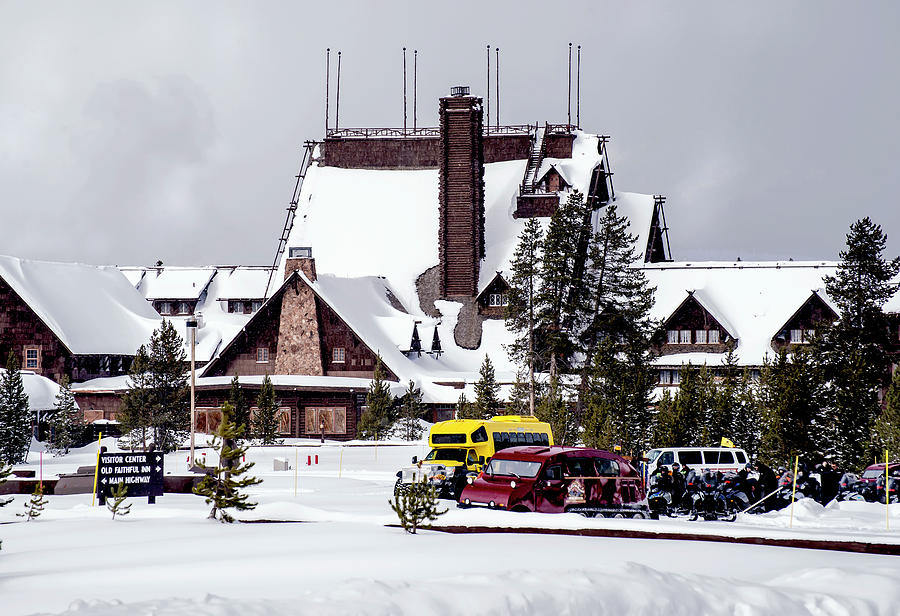 Winter, Old Faithful Inn, Yellowstone National Park Photograph
