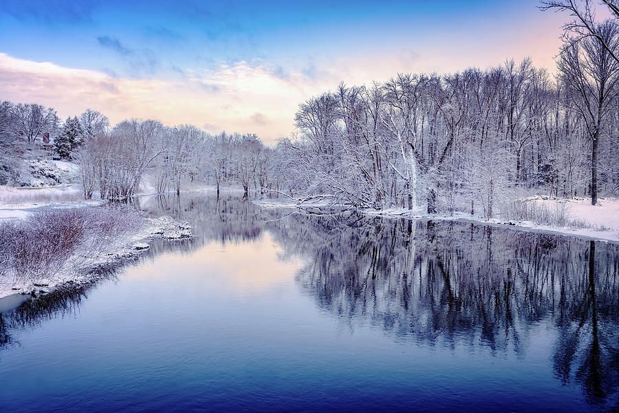 Winter Photograph - Winter on the Concord River by Rick Berk