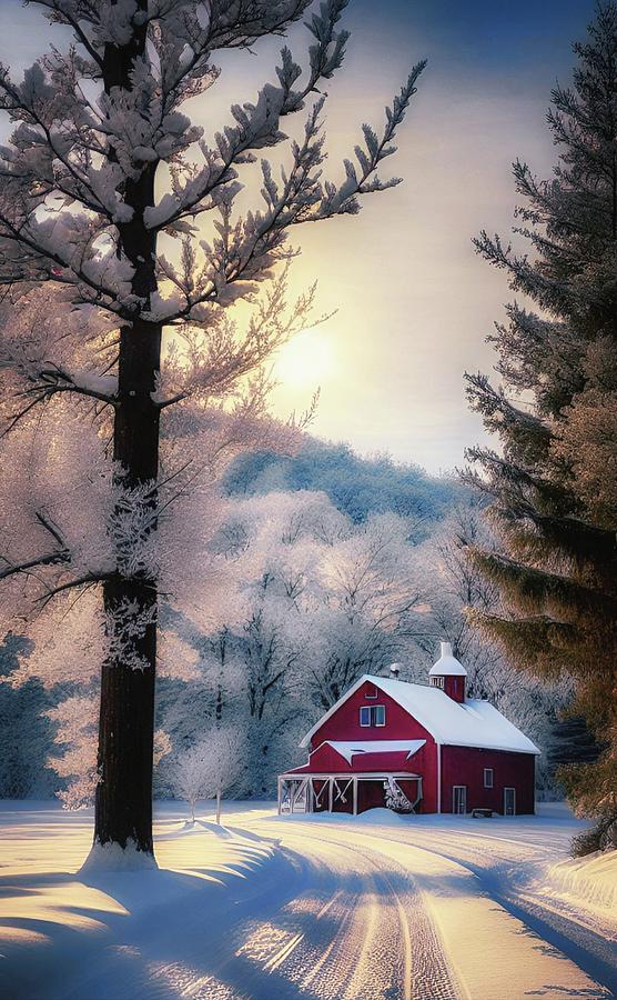 Winter On The Farm Photograph by James DeFazio