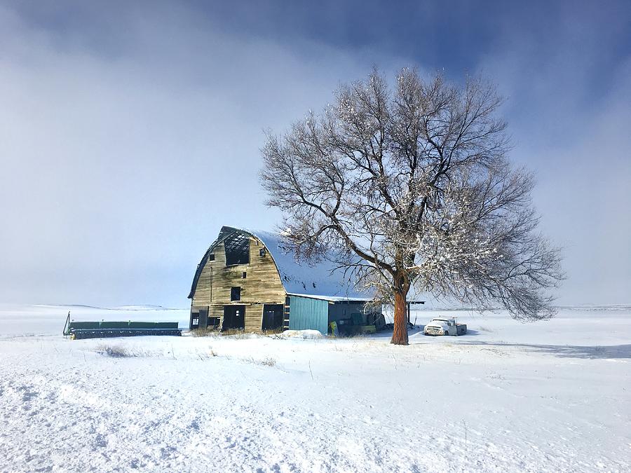 Winter on the Farm Photograph by Jerry Abbott