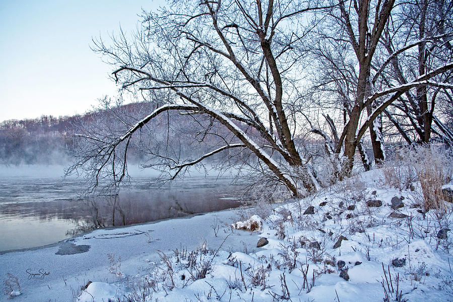 Winter on the Potomac Photograph by Suzanne Stout