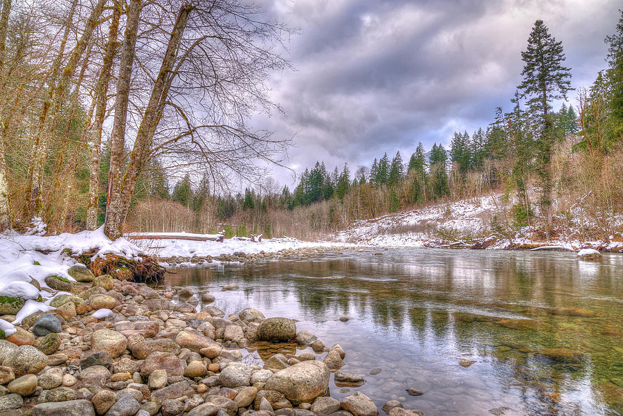 Winter on the Tyee River Photograph by Spencer McDonald