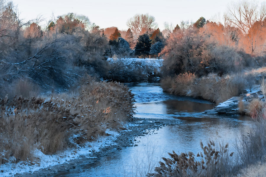 Winter On The Weber River Photograph by Len Bomba